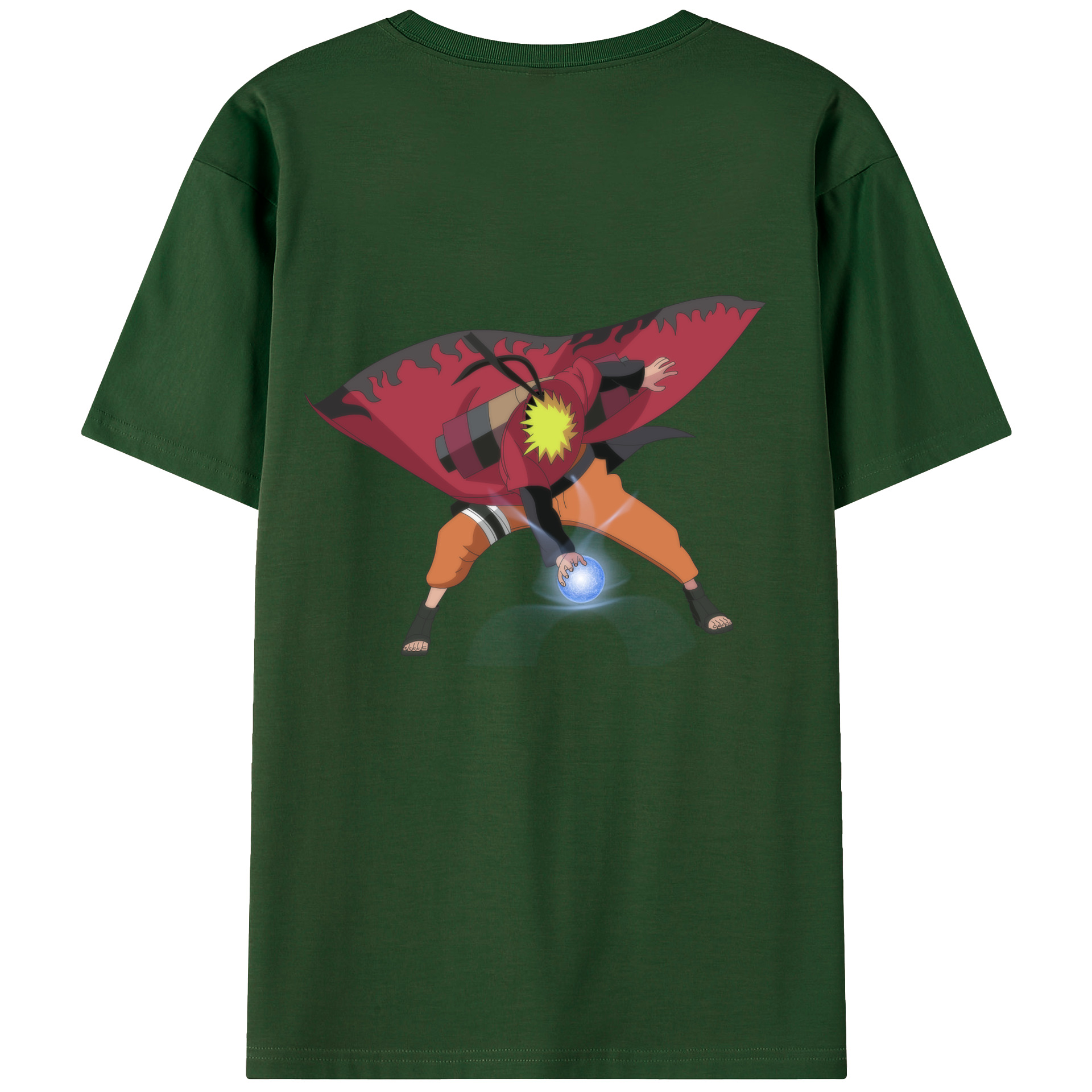 （画像用） NARUTO -ナルト- うずまき ナルト Uzumaki Naruto 綿100％半袖Tシャツ（背面プリント）
